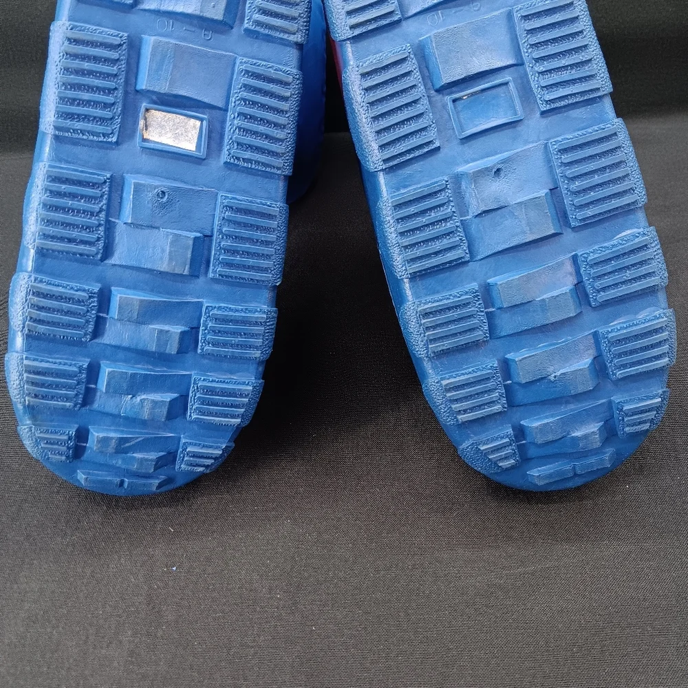 Vintage Men's Moon Boots Snow Size 9-10 Blue Red Orange Puffer Space VTG 80s